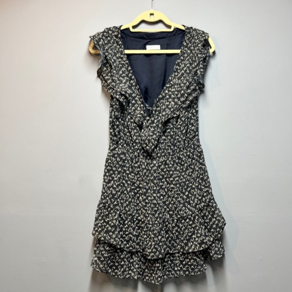 KOOKAI dress with ruffles deep V neck